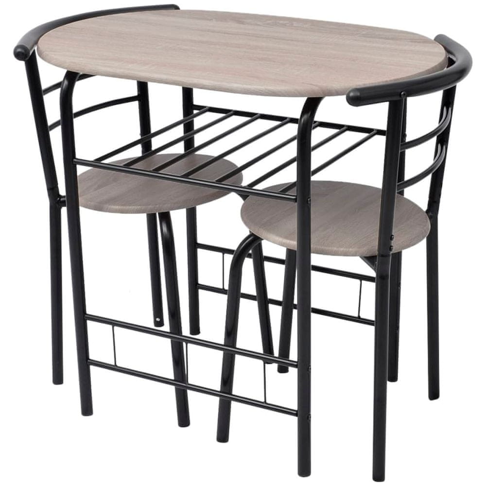 Vidaxl Raňajkový set - barový stôl a stoličky, MDF